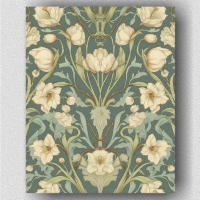 Tulips and ivy leaves