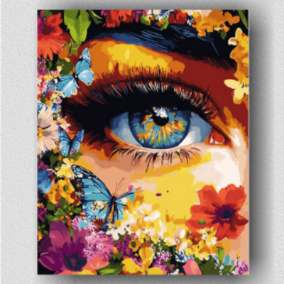 Eye with flowers 01