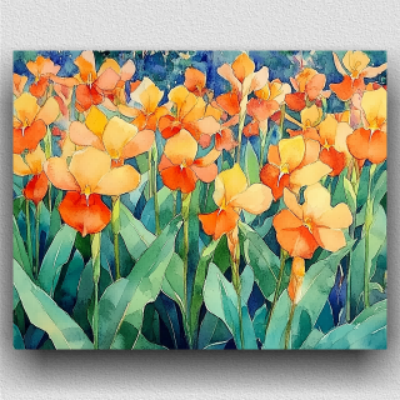 Yellow canna flowers