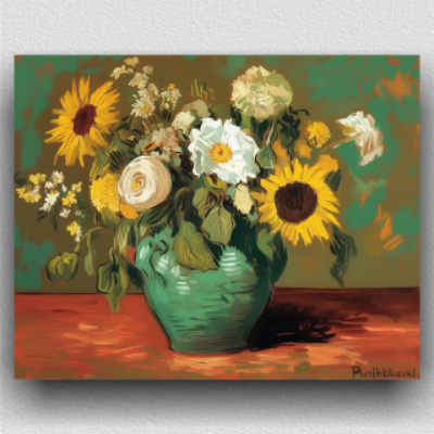 Roses and sunflowers