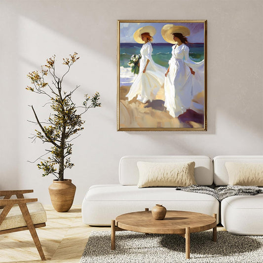 Gentle women in white