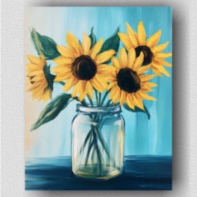 Sunflowers in Glass 01