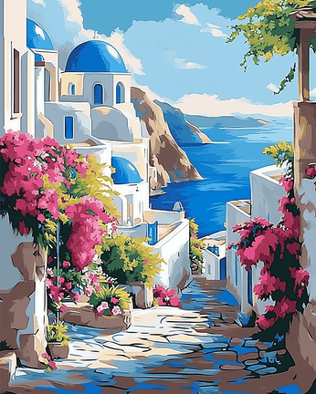 Greek islands street 01