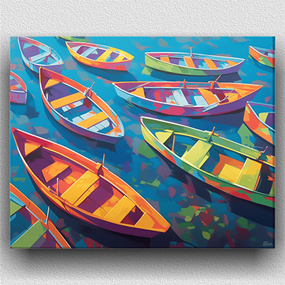 Colorful Row Boats 01