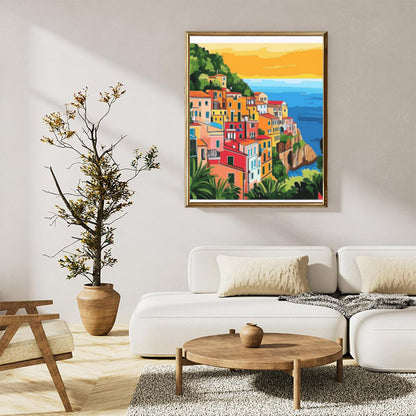 Colorful coastal town 01