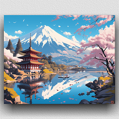 Japanese Cheery Landscape 01