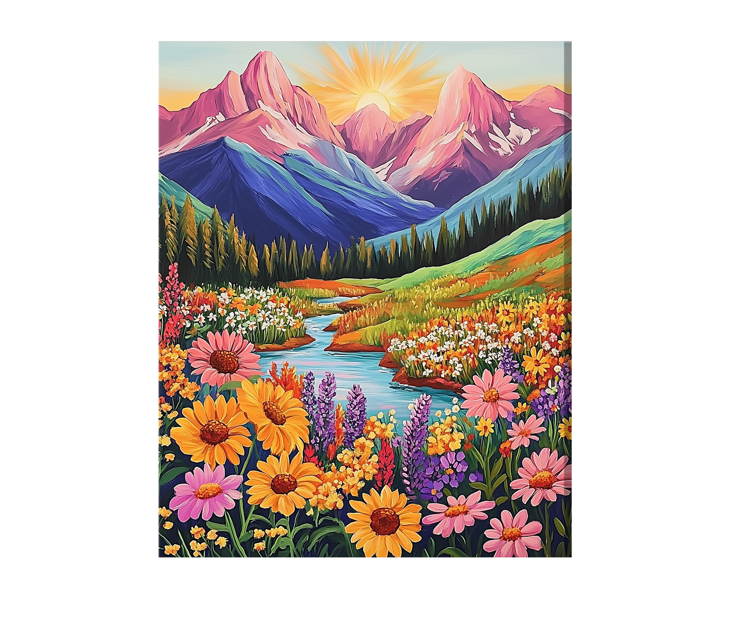 Colorful Mountains flowers 03