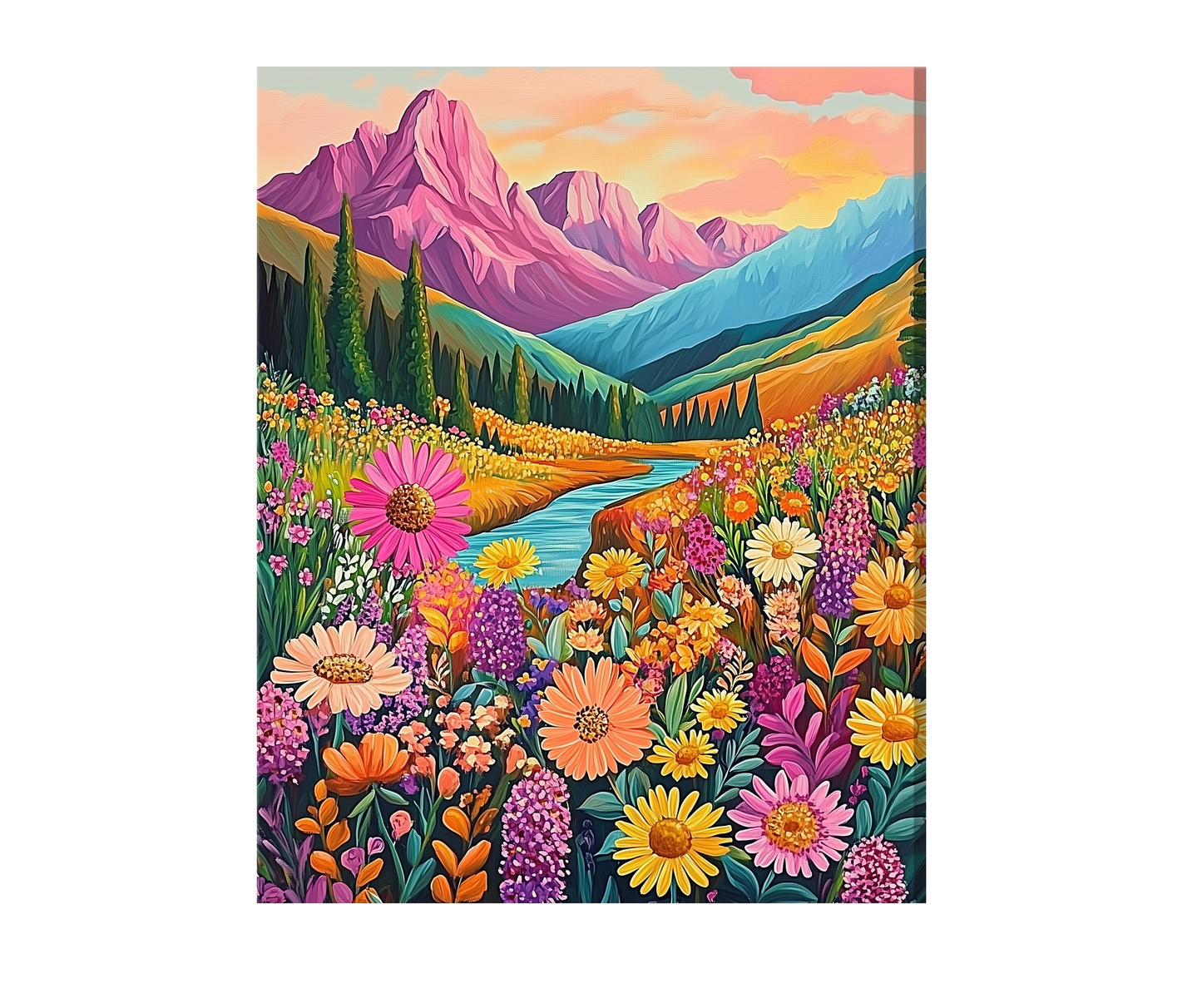 Colorful Mountains flowers 08