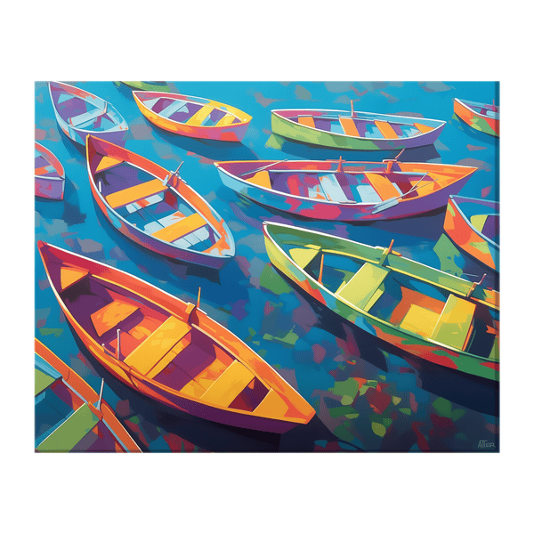 Colorful Row Boats 01