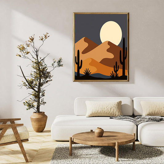 Minimalist desert landscape