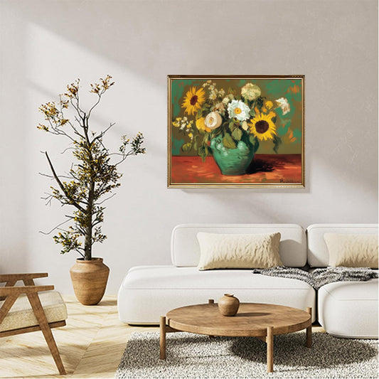 Roses and sunflowers