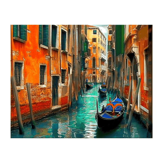 Colorful venetian canals