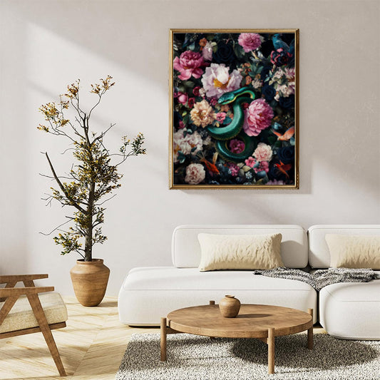 Flowers and snake 01