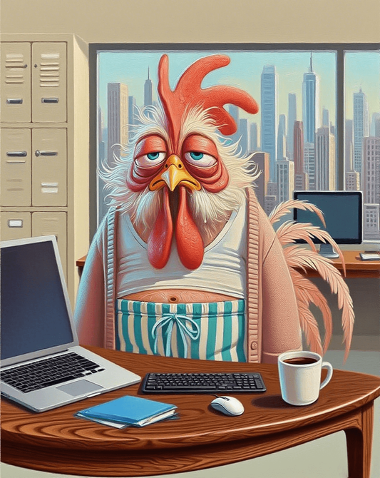 Chickens at work paint by numbers
