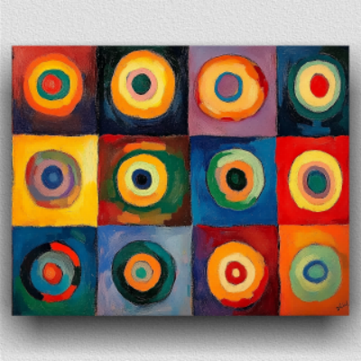 Colorful squares and circles