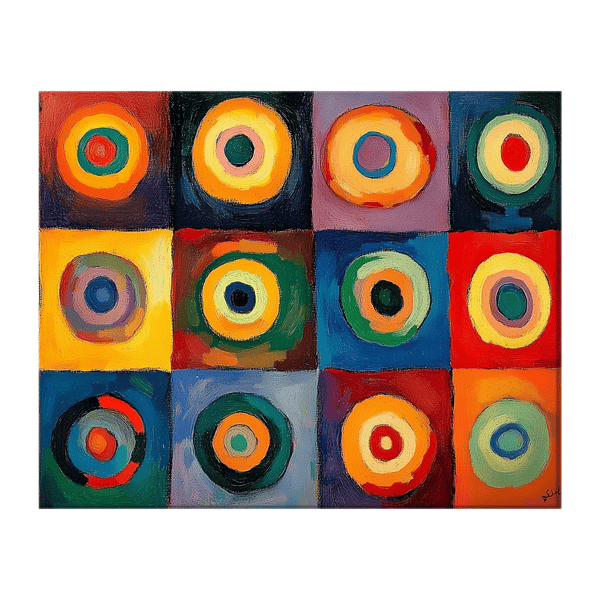 Colorful squares and circles