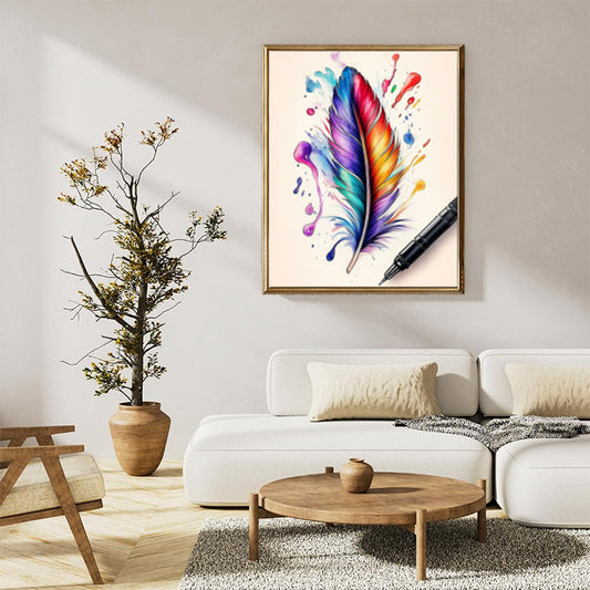Rainbow feather 01