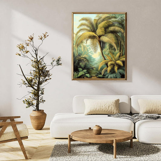 Ferns and palm trees