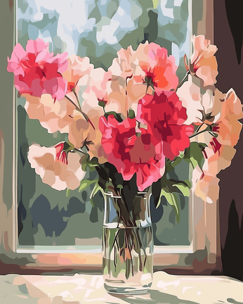 Pink and red flowers 01