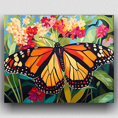 Orange Black Butterfly 03